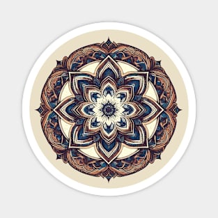 Mandala Brown Blue 4 Magnet